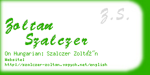 zoltan szalczer business card